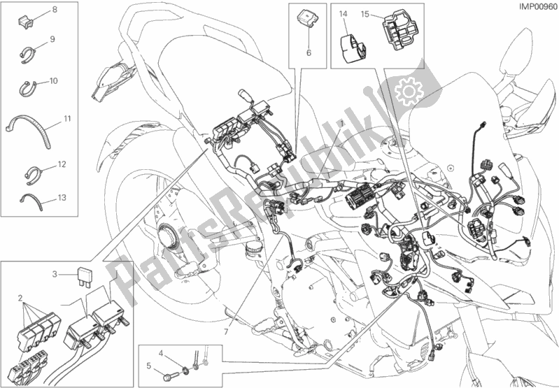 Toutes les pièces pour le Faisceau De Câblage du Ducati Multistrada 1200 ABS Sport Pack Brasil 2017